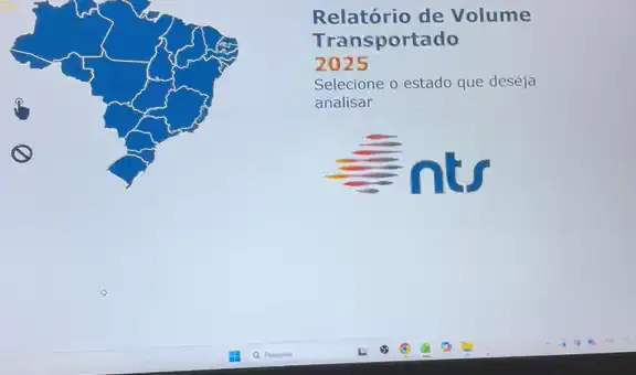 Dashboard interativo no Excel com mapa do Brasil, filtros por ponto de entrega e carregador e gráfico mensal de volume transportado