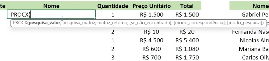 Como fazer PROCX no Excel | Atuar Cursos